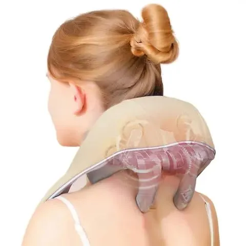 6D Deep Tissue Wireless Shiatsu Massager with Heat I Neck, Back, Legs & Shoulder Pain Relief I Electric Kneading Neck Massager