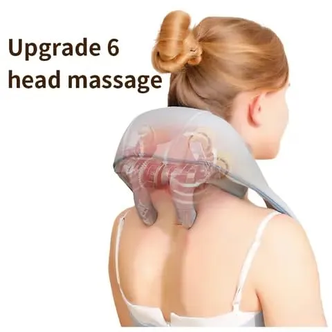 6D Deep Tissue Wireless Shiatsu Massager with Heat I Neck, Back, Legs & Shoulder Pain Relief I Electric Kneading Neck Massager