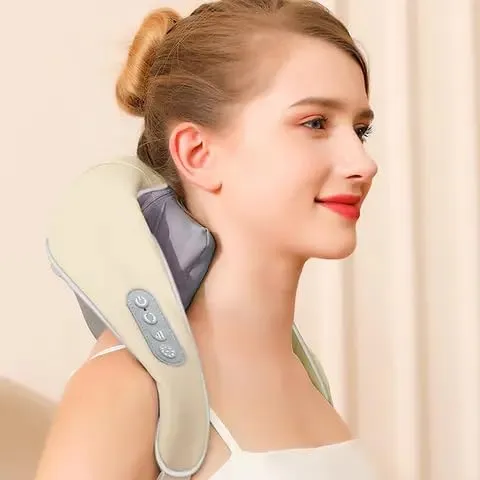 6D Deep Tissue Wireless Shiatsu Massager with Heat I Neck, Back, Legs & Shoulder Pain Relief I Electric Kneading Neck Massager