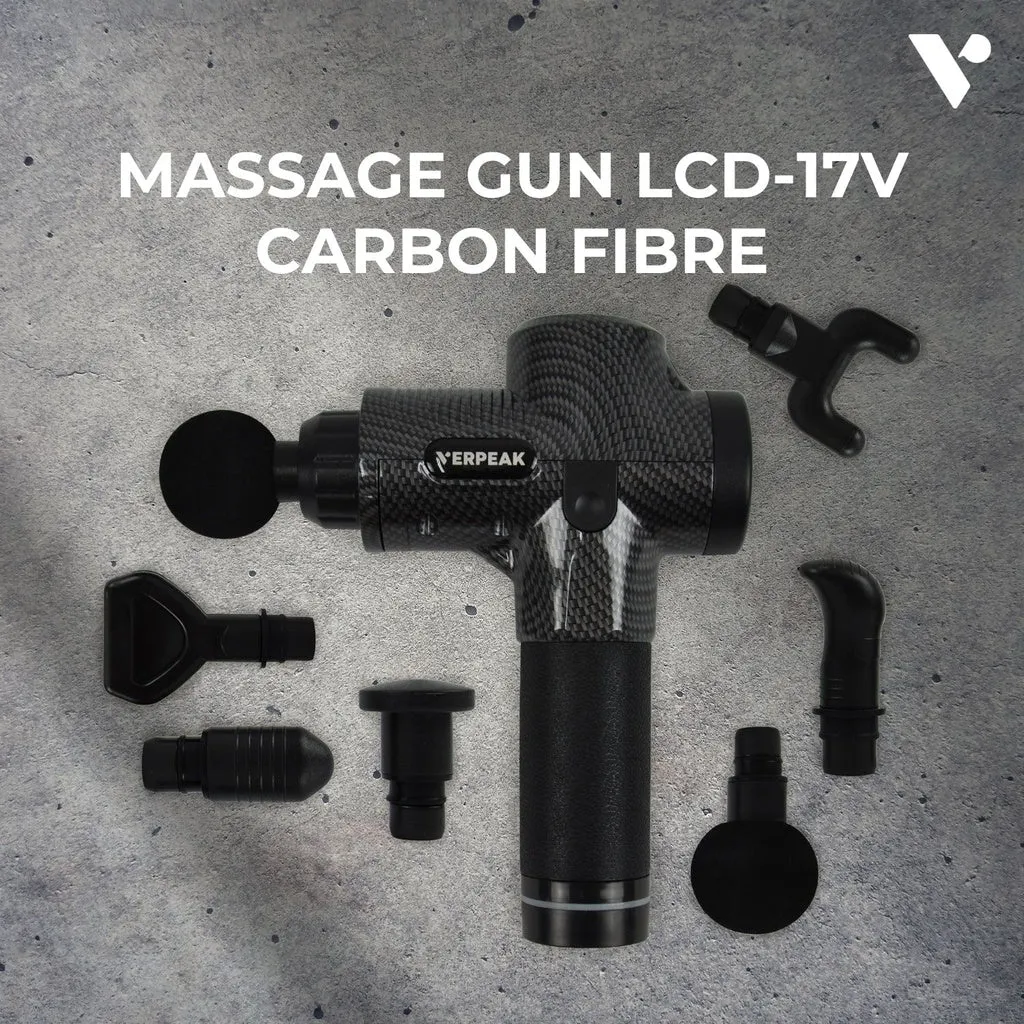 8 Hour 6-Head LCD Massage Gun, 30-Speed - Verpeak