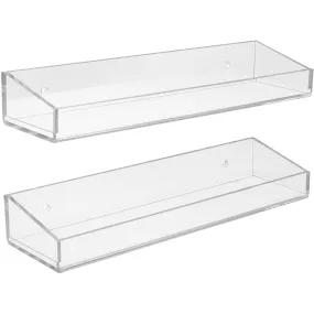 Acrylic Floating Storage Shelves (2 Pc)