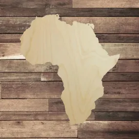 Africa Wood Craft Cutout