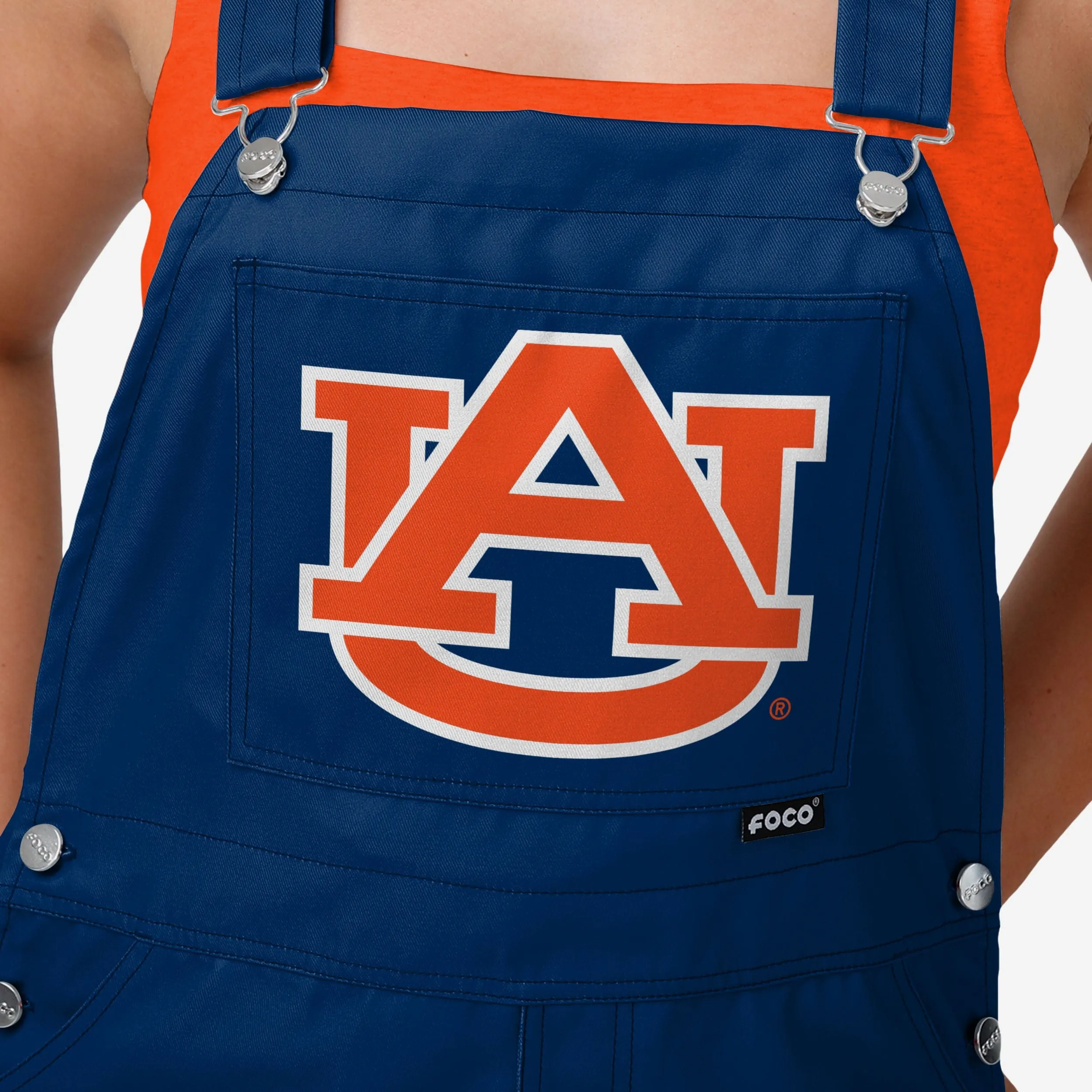 Auburn Tigers Womens Big Logo Bib Overalls