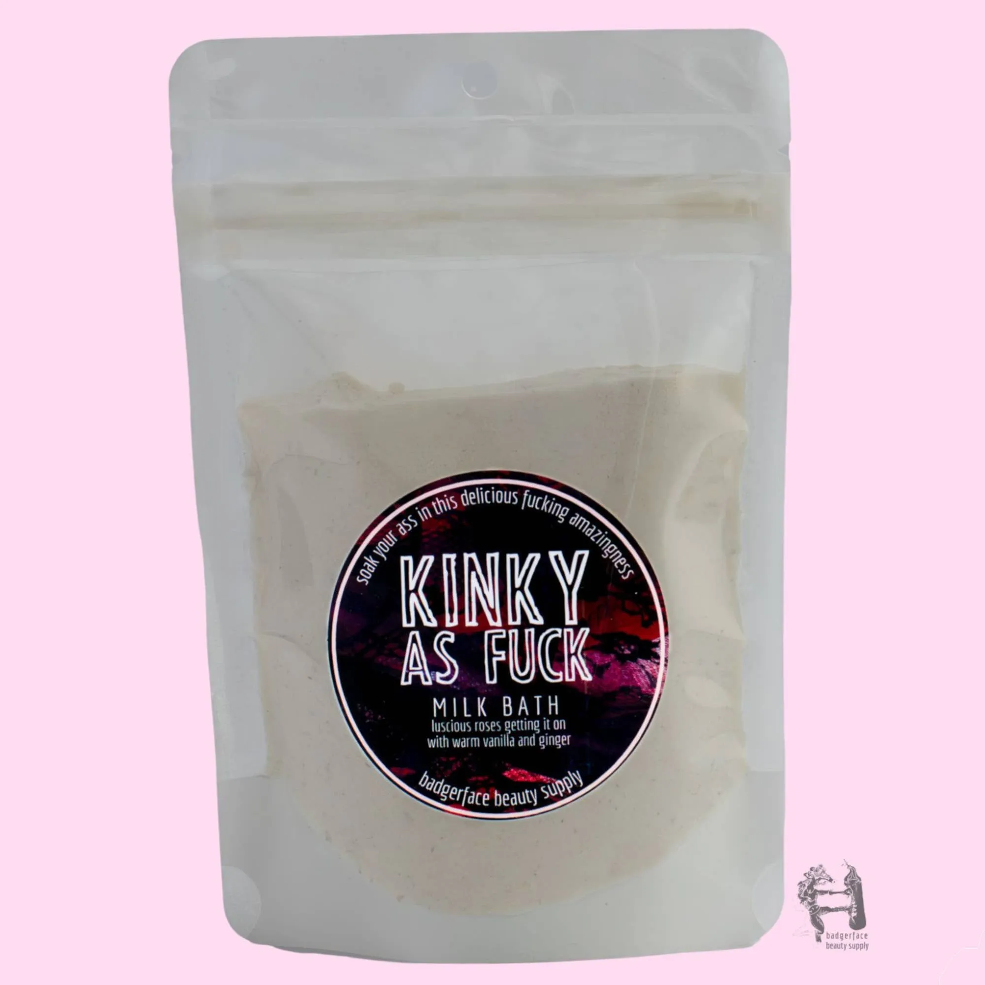 Badgerface Romantic Gifts for Women. Rose Milk Bath. Novelty Bath Gift.