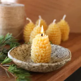 Beeswax Pine Cone Candles