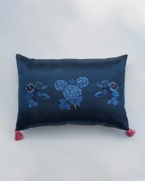Begonia Lumbar Cushion Cover - Blue