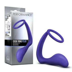 Blush Performance Indigo Cock Ring Plug