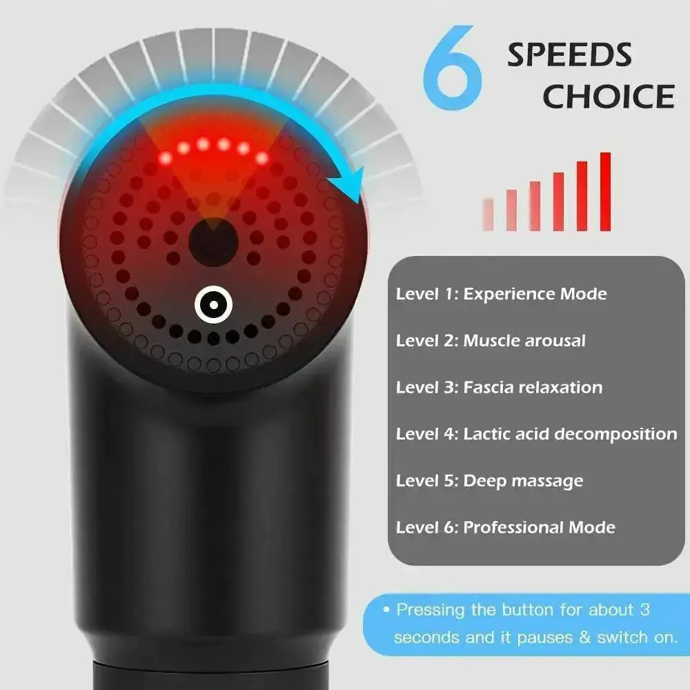 Deep Tissue Massage Gun Percussion Massager   4 Heads