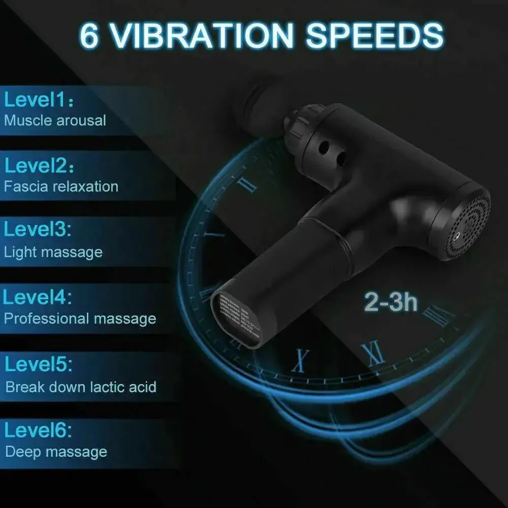 Deep Tissue Massage Gun Percussion Massager   4 Heads