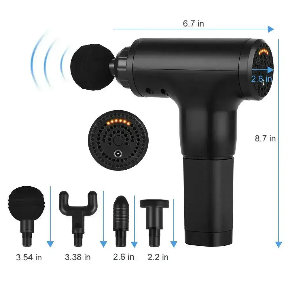 Deep Tissue Massage Gun Percussion Massager   4 Heads