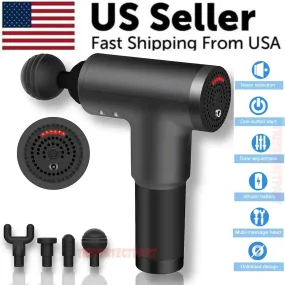 Deep Tissue Massage Gun Percussion Massager   4 Heads