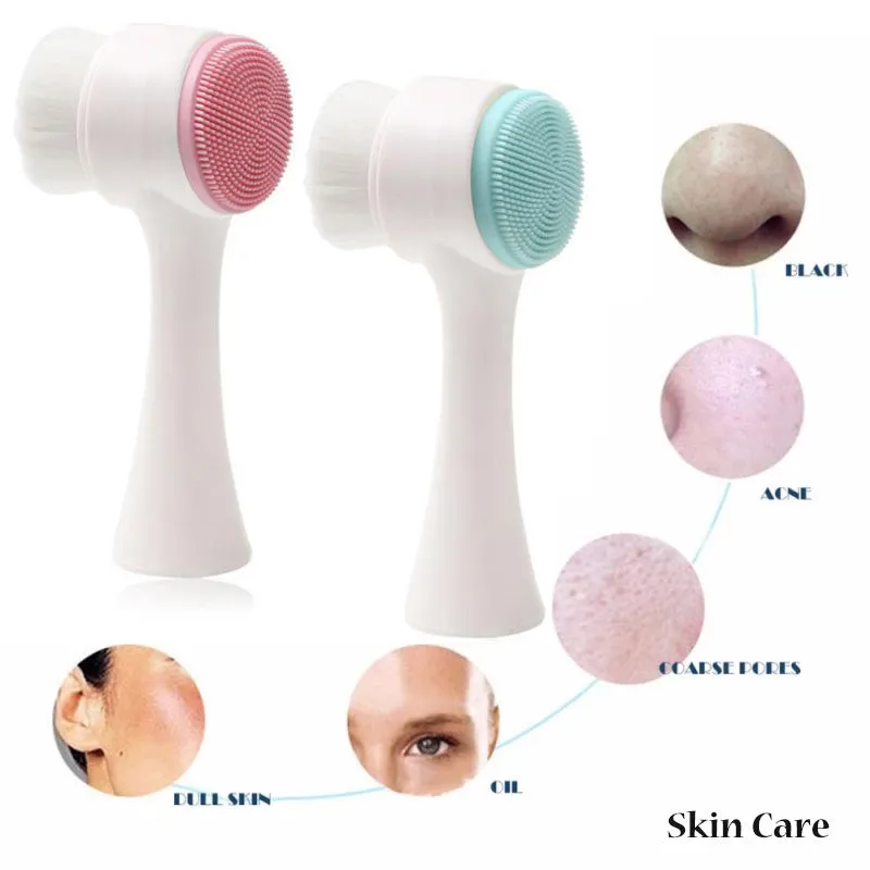 Double-sided Facial Cleanser Brush