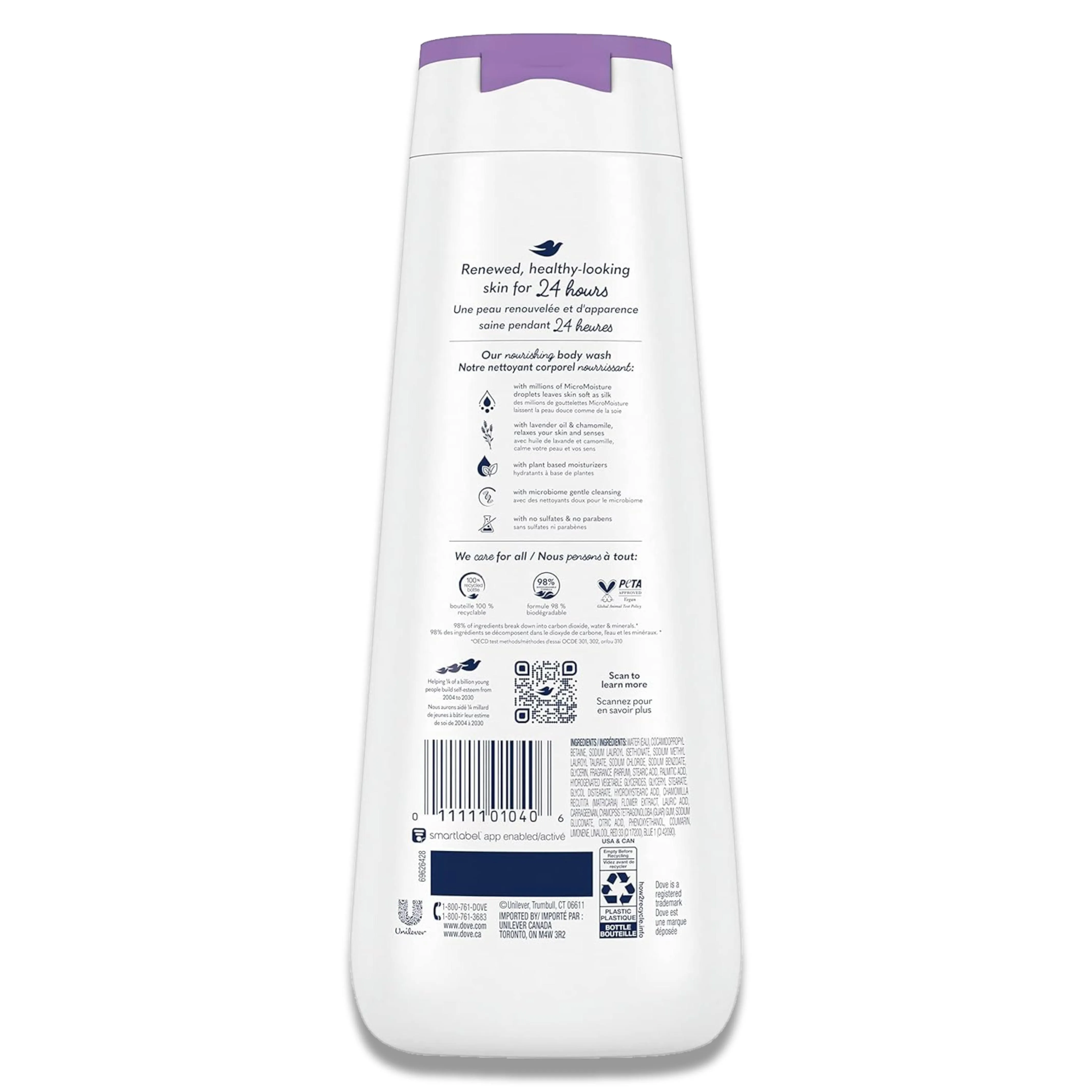 Dove - Body Wash Relaxing Lavender Oil & Chamomile  20 oz - 4 Pack