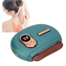 Electric Gua Sha Massager Hot Stone Heating Vibration - Facial Body Heating LCD Screen Lightweight Stone