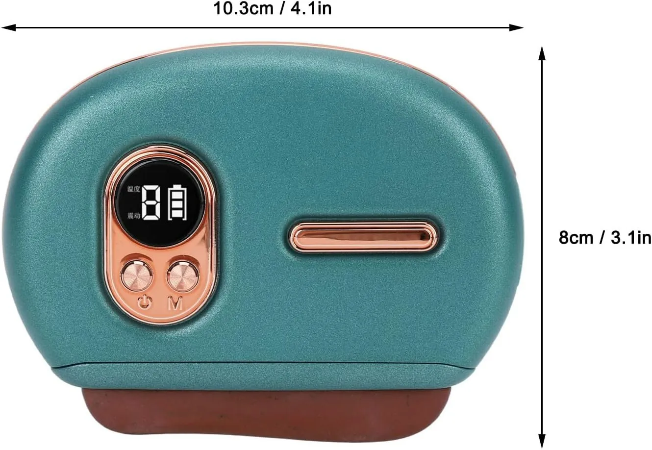Electric Gua Sha Massager Hot Stone Heating Vibration - Facial Body Heating LCD Screen Lightweight Stone