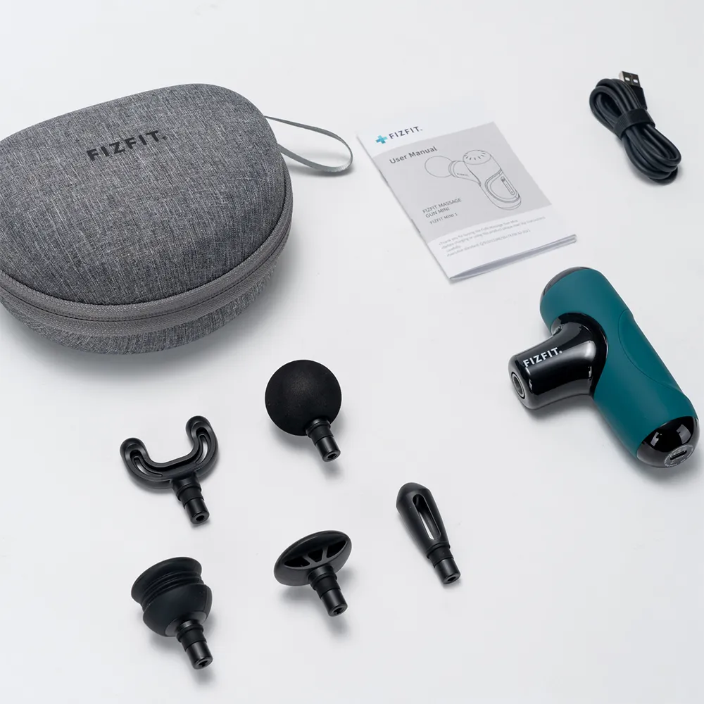 Fizfit Massage Gun Mini - Turquoise Green &  Black | 490254