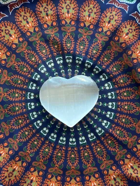GIANT 4-4.5" Selenite Heart- Cleansing, Clearing & Blessing