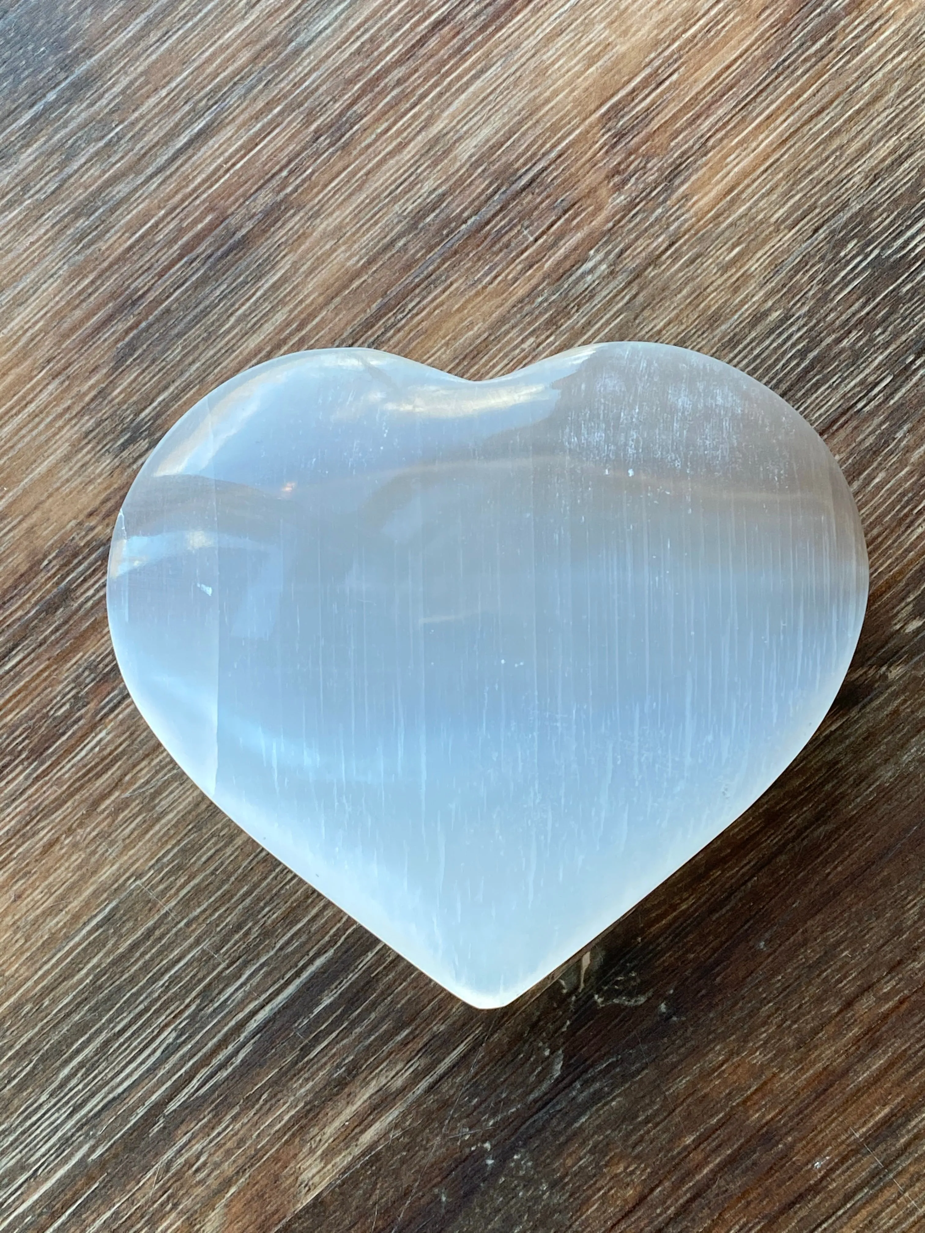 GIANT 4-4.5" Selenite Heart- Cleansing, Clearing & Blessing