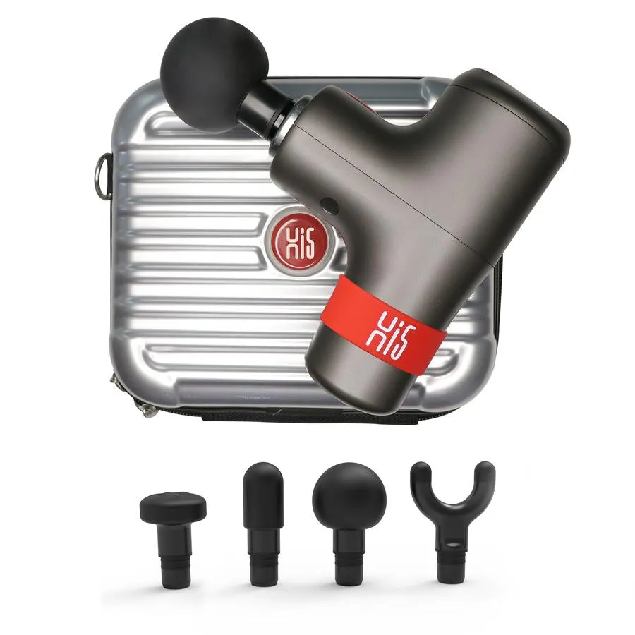 Hi5 General 4 Heads Vibrating Massage Gun Muscle Relief Handheld Percussion Massage Device(Hard Case, 3 colours)