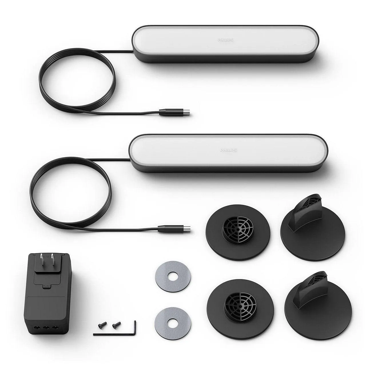 Philips Hue White and Colour Ambiance Play Light Bar Double PK - Black | 915005733901