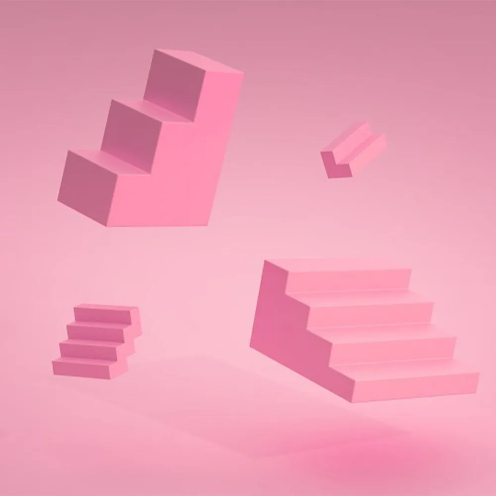 Propsyland Pink Mini 2 Step Block Styling Prop