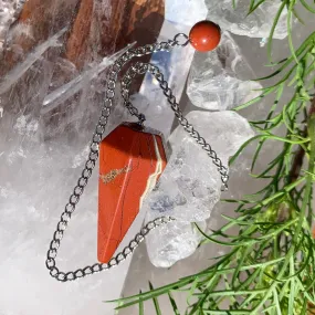 Red Jasper Crystal Pendulum