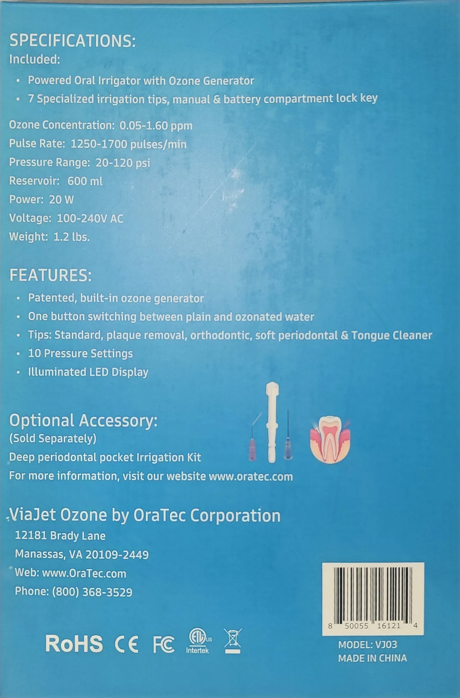 Viajet Ozone Oral Irrigator